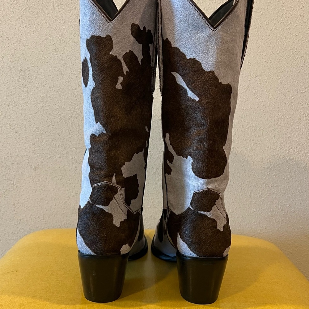 Cow Print Western Boots - Picture 5 of 9